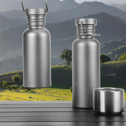 AED4 Titanium Alloy Sport Bottle - Ultra-Lightweight Leakproof 3 Sizes Cycling Hiking