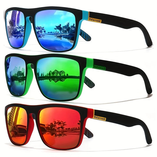 Vintage Square Sunglasses for Men Women Sports Fishing Driving Glasses Brand Anti-Glare UV400
