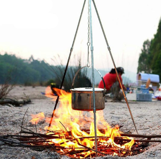 Aluminum Campfire Tripod Foldable Barbecue Stand