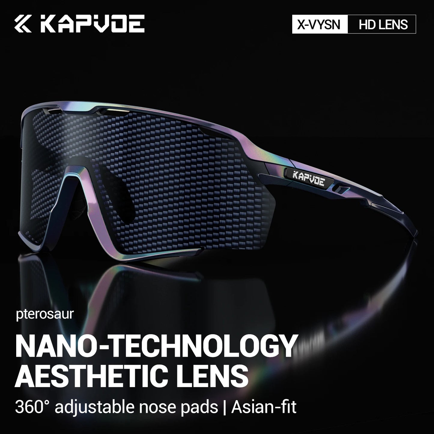 KAPVOE Sports Glasses Nano-Lens UV400 Pro Technology