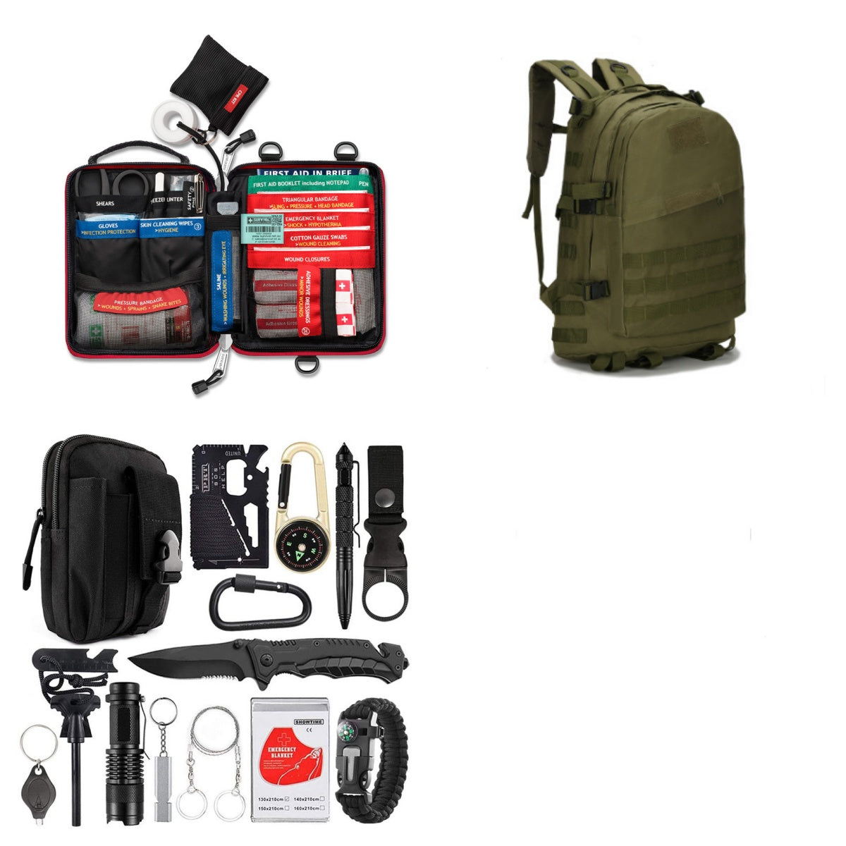 Camping Survival Multifunction Tool - Outdoor SOS Kit