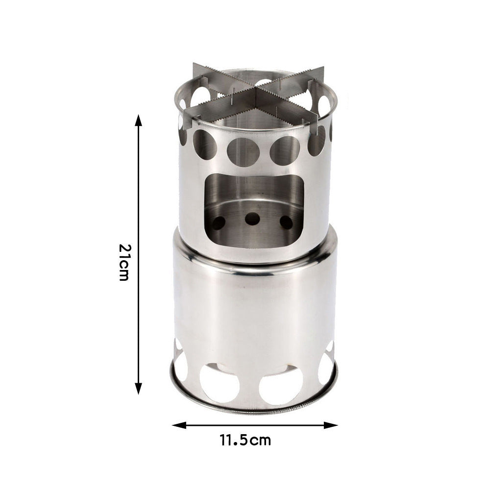 Portable Camping Wood Stove Stainless Steel Foldable