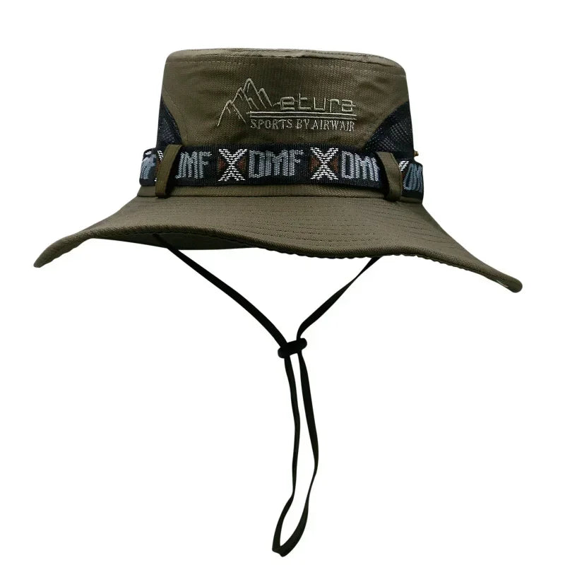 Men's Summer Bucket Hat UV Protection - Panama Safari Polyester Wide Brim