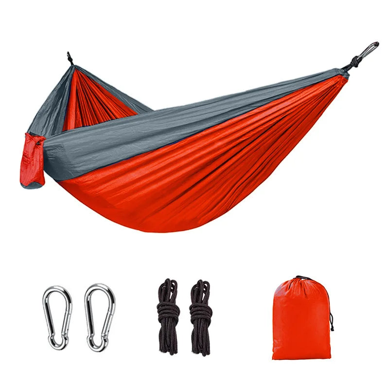 Solo Portable Camping Hammock - Ultralight Parachute Nylon 270x140cm