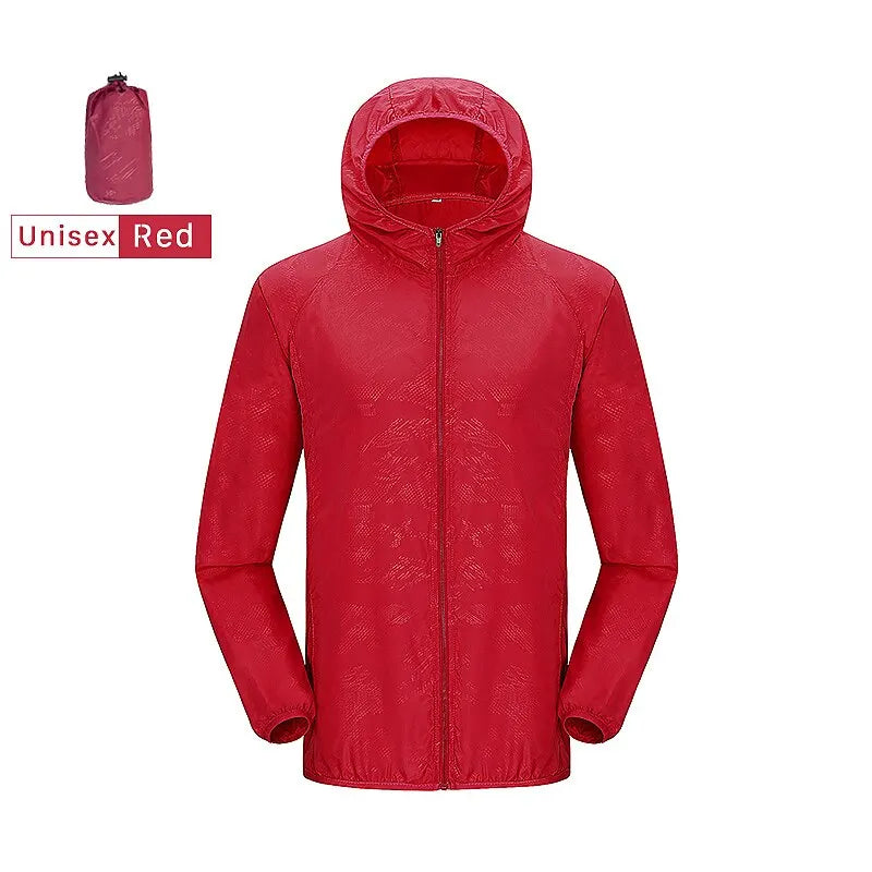 LNGXO Unisex Waterproof Hiking Jacket - Windproof Anti-UV Quick Drying