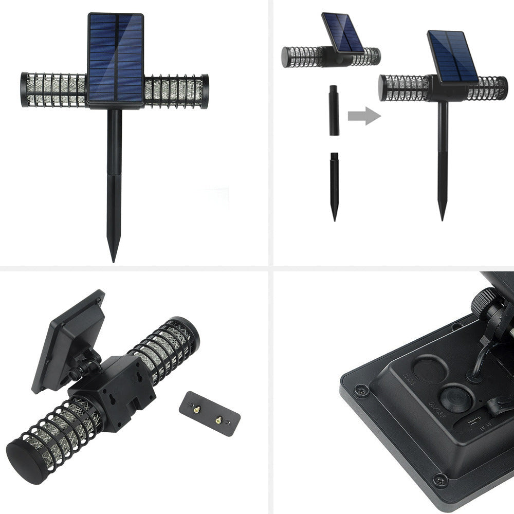 Eco-Friendly Solar LED Mosquito Repellent - Chemical-Free Camping Insect Killer