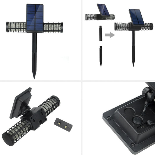 Eco-Friendly Solar LED Mosquito Repellent - Chemical-Free Camping Insect Killer