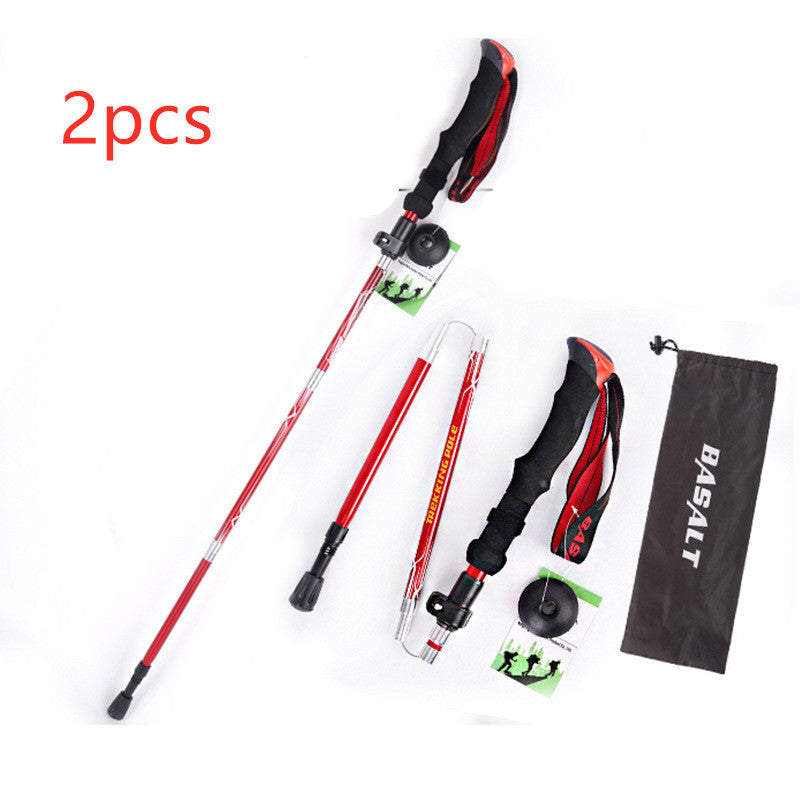 Besot 5 Section Folding Hiking Pole - External Lock 660g