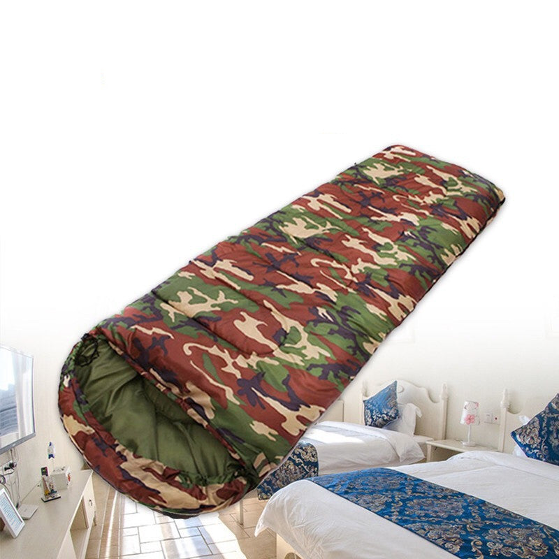 Emergency Camouflage Sleeping Bag - 170T Polyester (180+30)x75cm