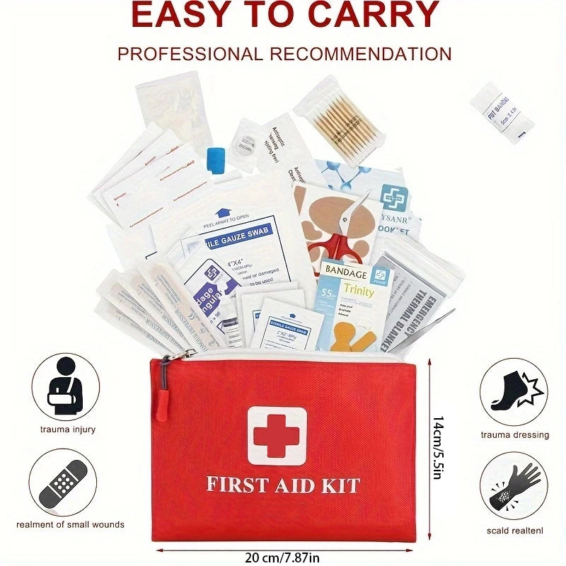 Portable First Aid Kit - Camping Hiking Outdoor