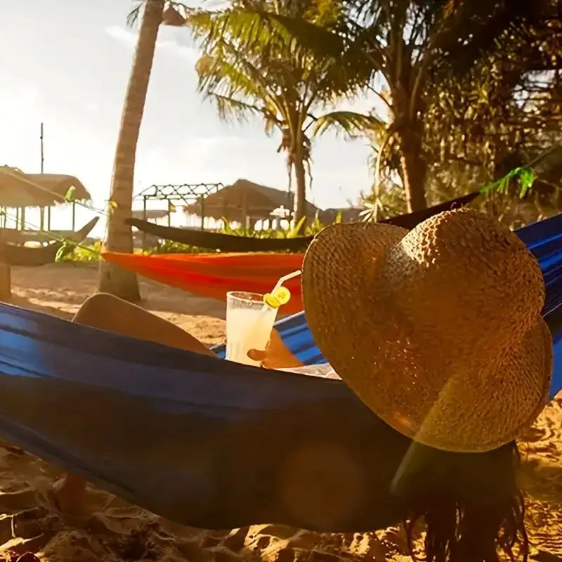 Portable Camping Hammock, Nylon Parachute - Durable, Easy Installation