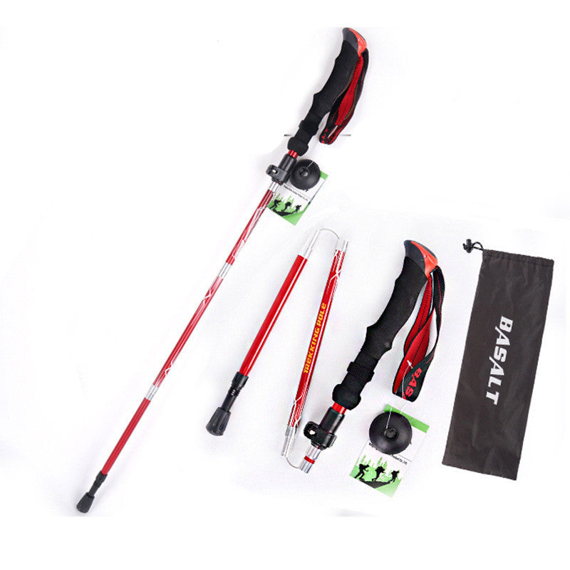 Besot 5 Section Folding Hiking Pole - External Lock 660g