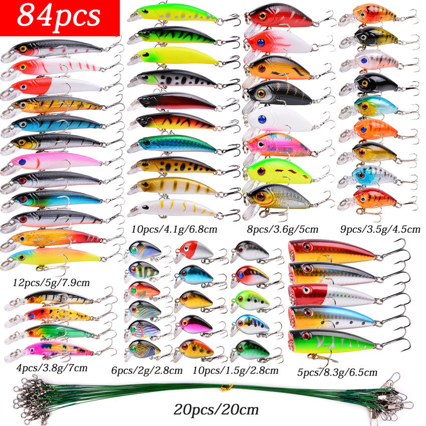 Kit 84 Mini Floating Minnows - Predator Hard Lures