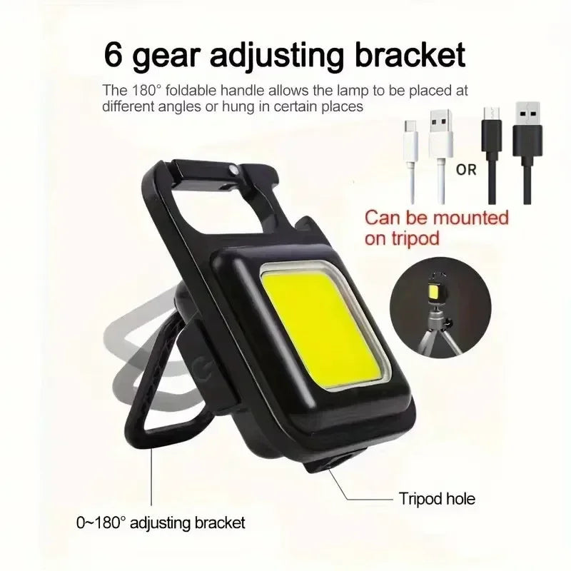 Magnetic COB LED Keychain Flashlight - Camping 50g