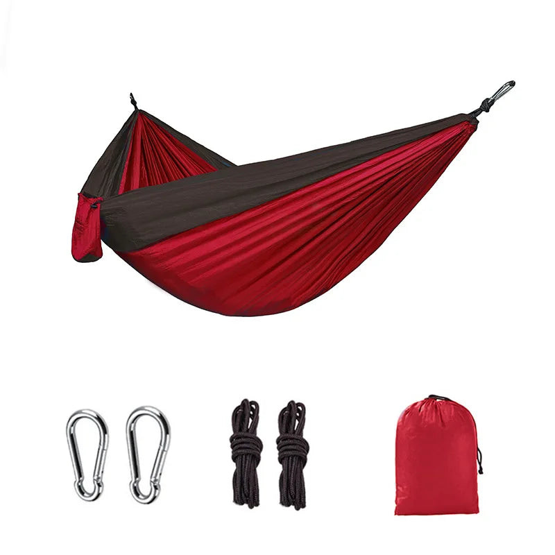 Solo Portable Camping Hammock - Ultralight Parachute Nylon 270x140cm