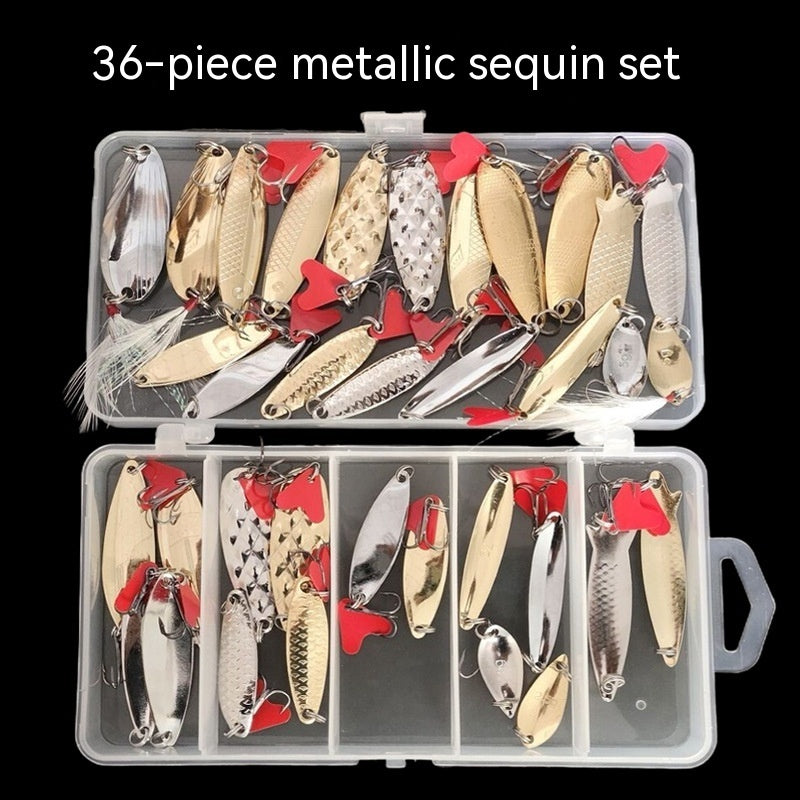 Pineapple Sequin Fishing Lure Kit - 11/21/36 Pieces Metal