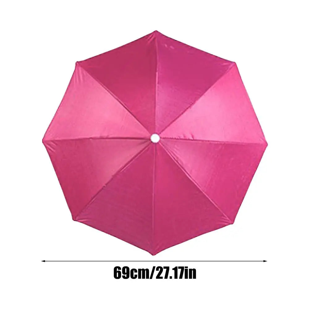 Hands-Free Umbrella Hat - Adjustable UV Protection 69cm