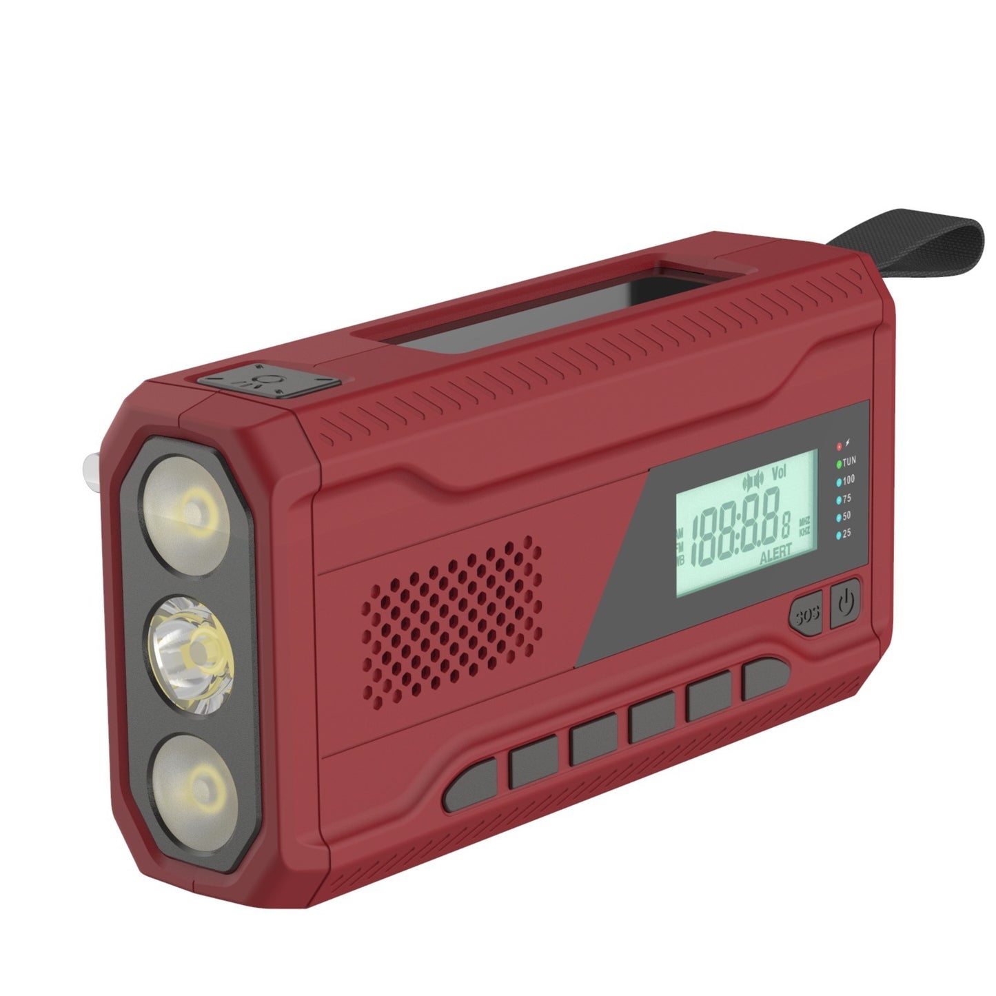 Solar Emergency Radio - Hand Crank LED Outdoor Survival