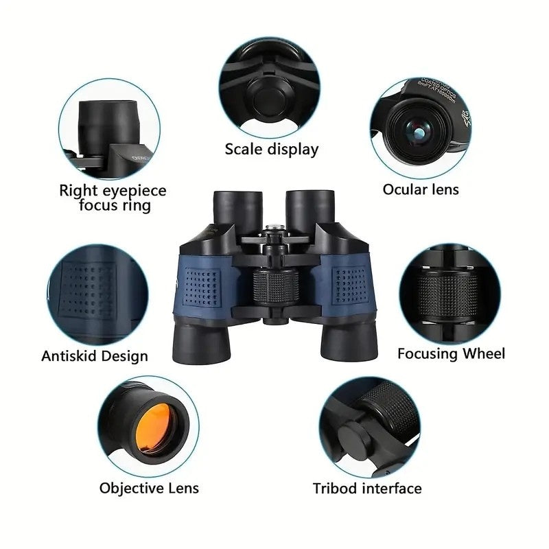 60x60 Night Vision Binoculars - High Power Waterproof