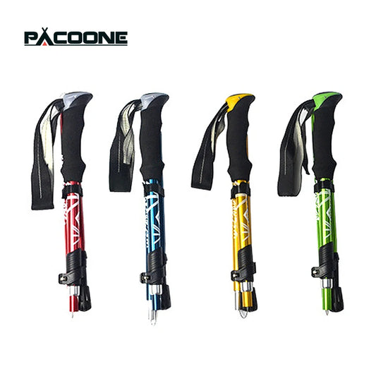5 Sections Foldable Hiking Pole - Portable Telescopic