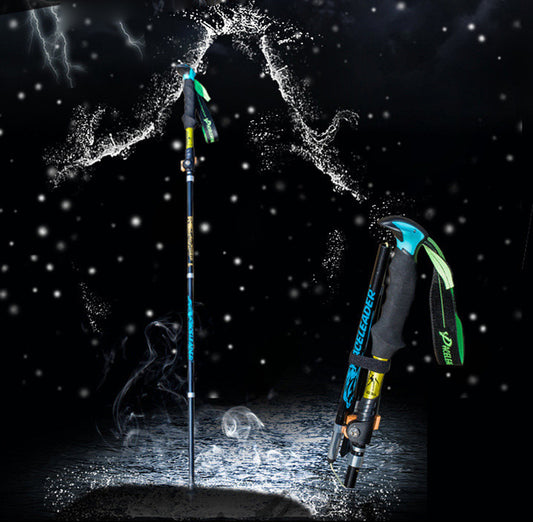 Retractable Folding Hiking Pole Straight Handle - 320g