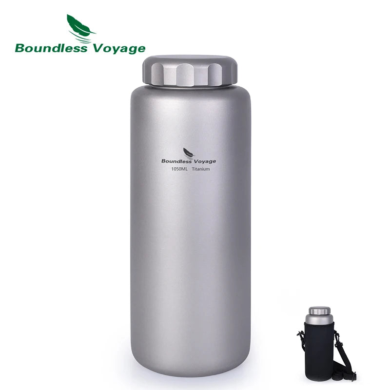 Titanium Water Bottle 1050ml Large Capacity - Leak-Proof Long-Term Shipping