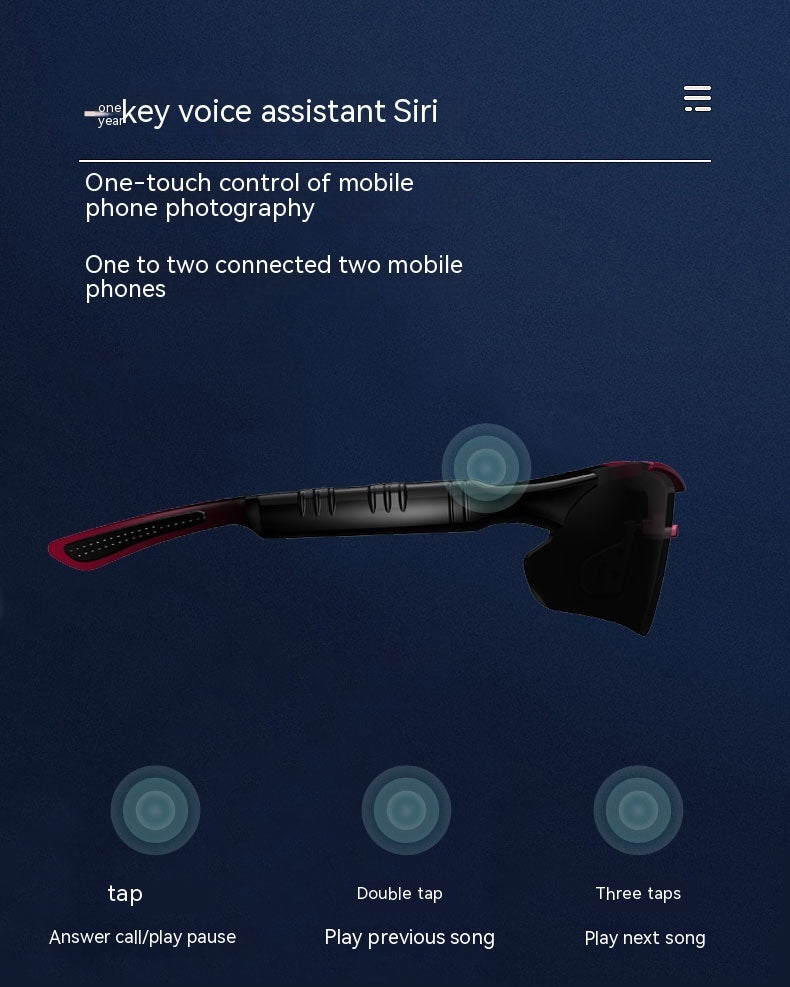 Bluetooth Sport Glasses - Outdoor Activities Audio Headset 64g