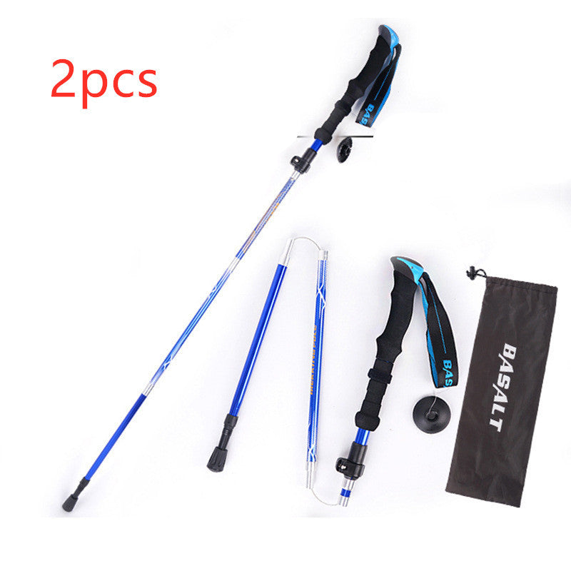 Besot 5 Section Folding Hiking Pole - External Lock 660g