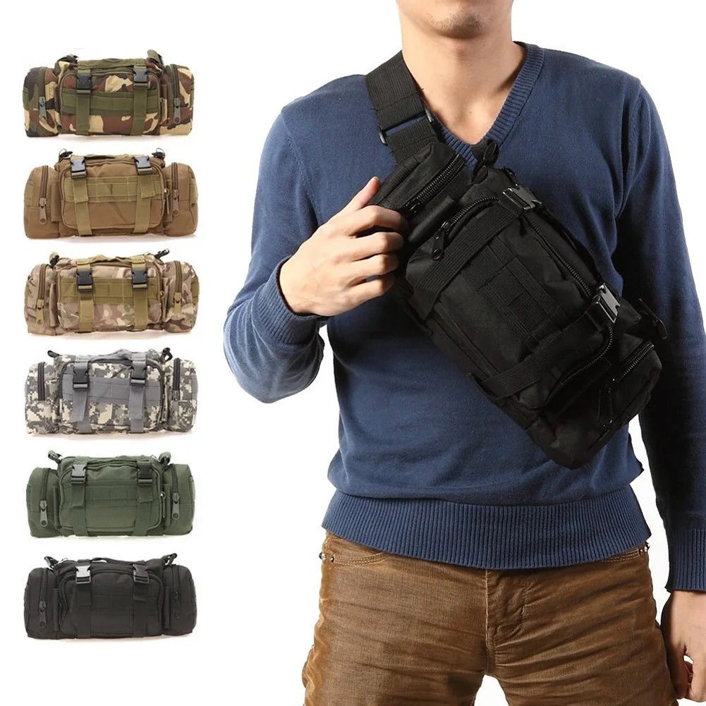 Nylon Outdoor Shoulder Bag with Zipper