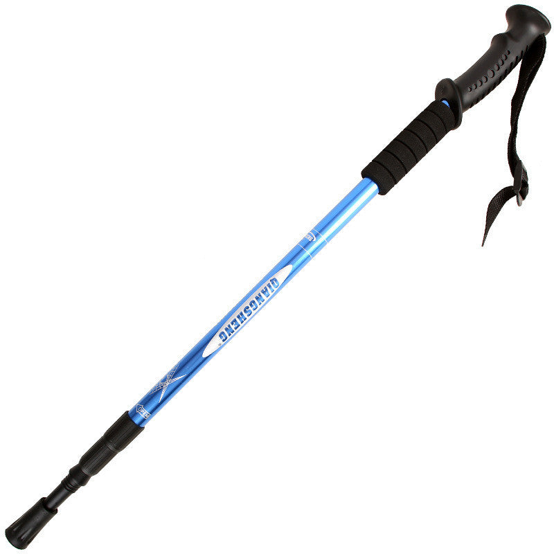 Telescopic Aluminum Walking Stick Straight Handle - 335g