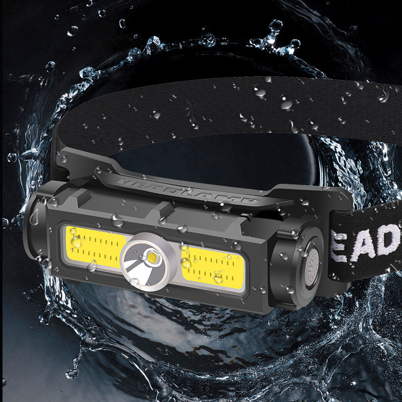 180° COB LED Headlamp | Wide Angle | Rechargeable | Fishing &amp; Camping