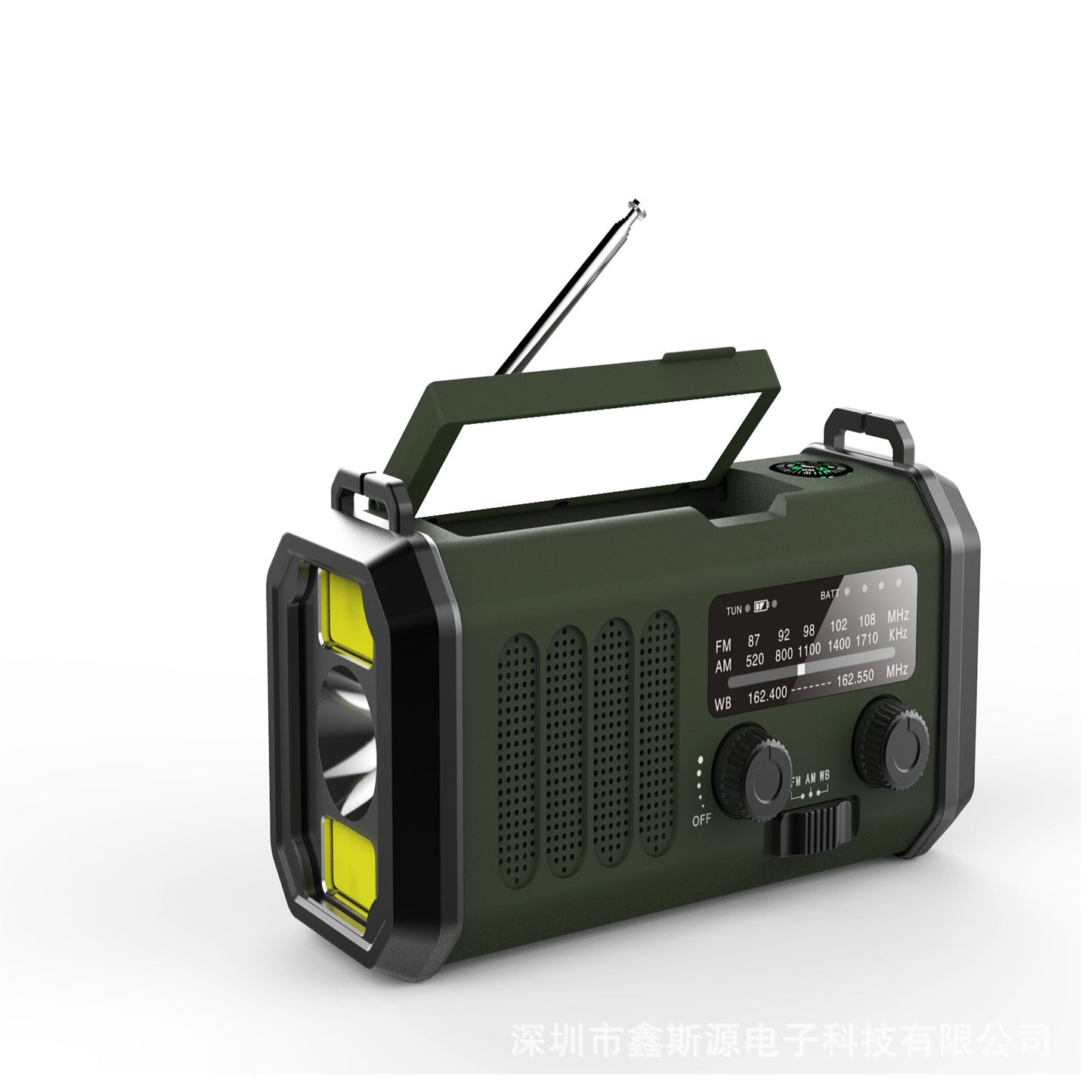 3-in-1 Solar Dynamo Emergency Radio | Flashlight &amp; Compass