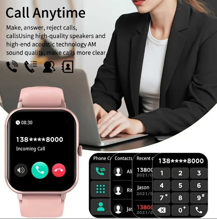 Women's Square Smartwatch - Waterproof Bluetooth Fitness