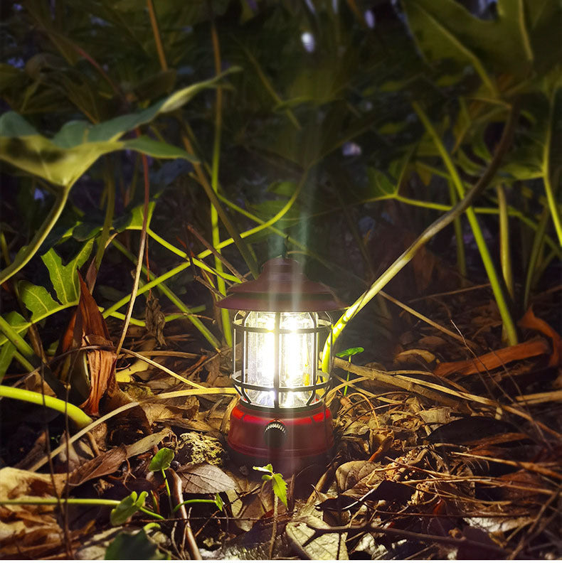 Rechargeable Retro LED Camping Lamp - 5W Ambiance Continuous Dimming