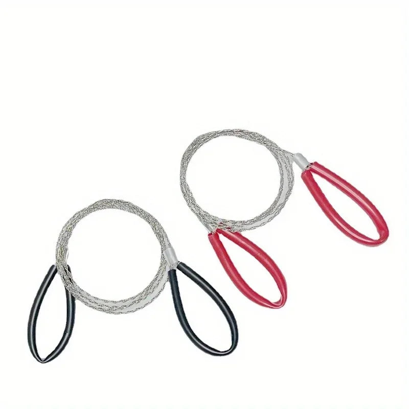 Stainless Steel Pocket Wire Saw - Ultra-Light Survival Finger Grip 68cm