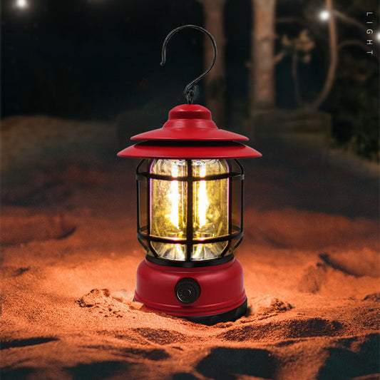 Rechargeable Retro LED Camping Lamp - 5W Ambiance Continuous Dimming