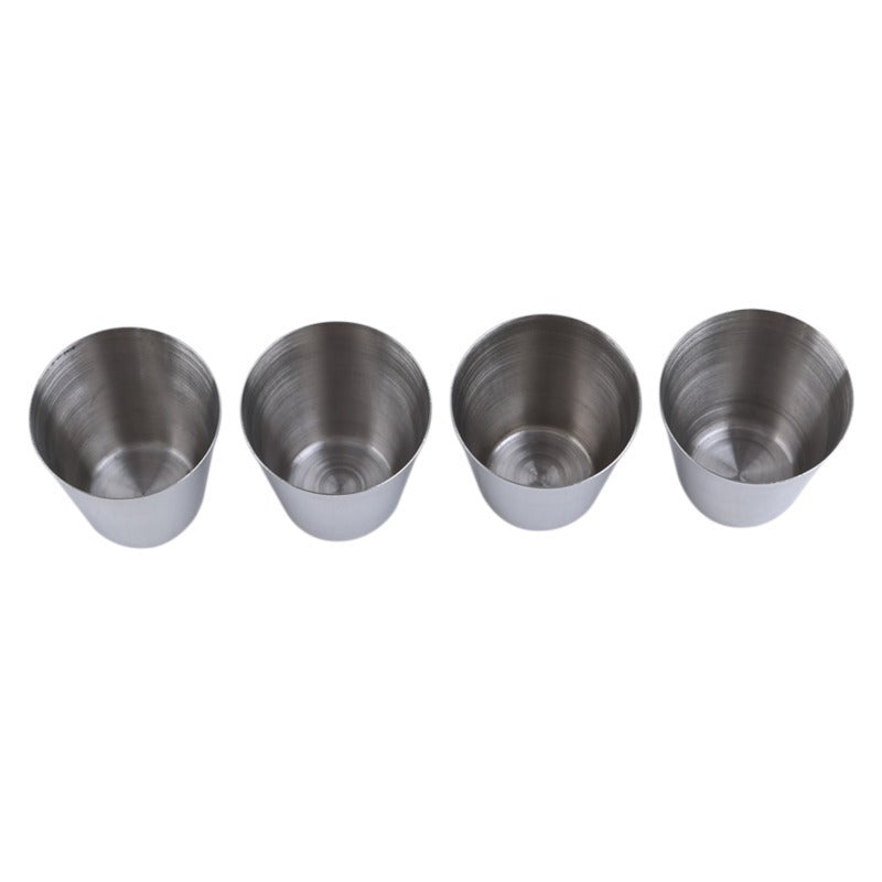 Set of 6 Stainless Steel Mugs with Camping Cover