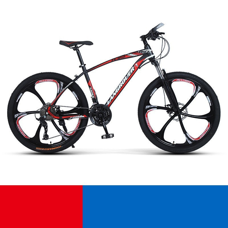 Cross-Country Mountain Bike Variable Speeds - Shock Absorbers &amp; Steel-Carbon Frame - AED4 Competition Bike