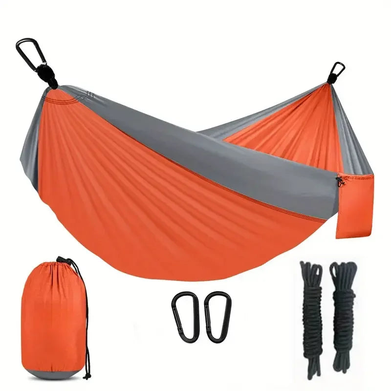 Portable Camping Hammock, Nylon Parachute - Durable, Easy Installation
