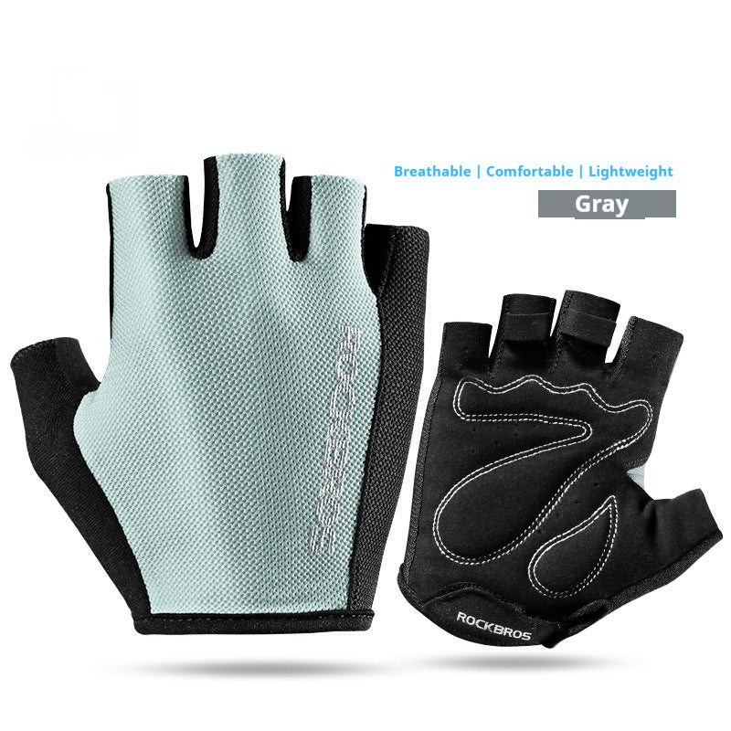 Unisex Half Finger Cycling Gloves - Anti-Slip Breathable Men Women AED4