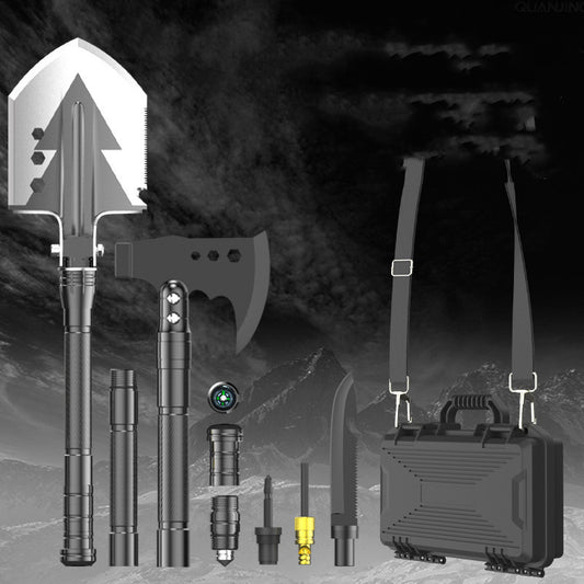Multifunction Camping Shovel Aluminum 6063 - Foldable Engineer Kit 2.12kg