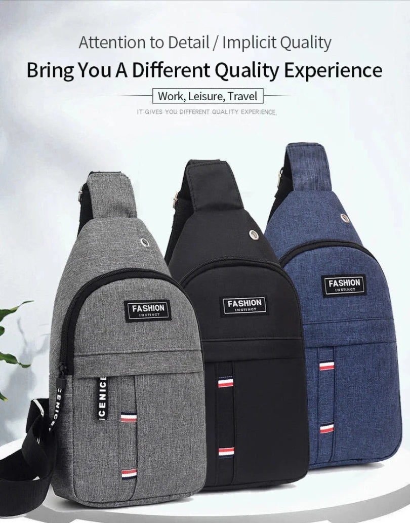 Men's Fashion Lightweight Minimalist Shoulder Bag Large Capacity Casual Sports Crossbody Bag