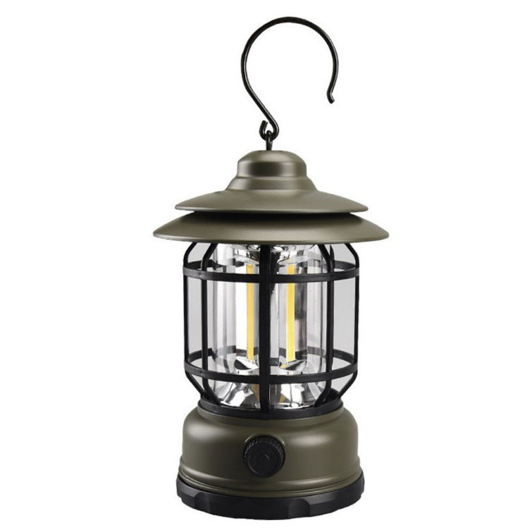 Rechargeable Retro LED Camping Lamp - 5W Ambiance Continuous Dimming