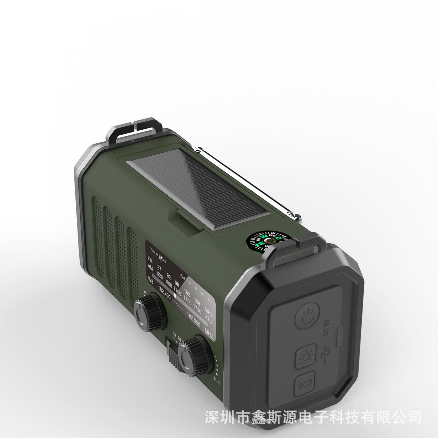 3-in-1 Solar Dynamo Emergency Radio | Flashlight &amp; Compass