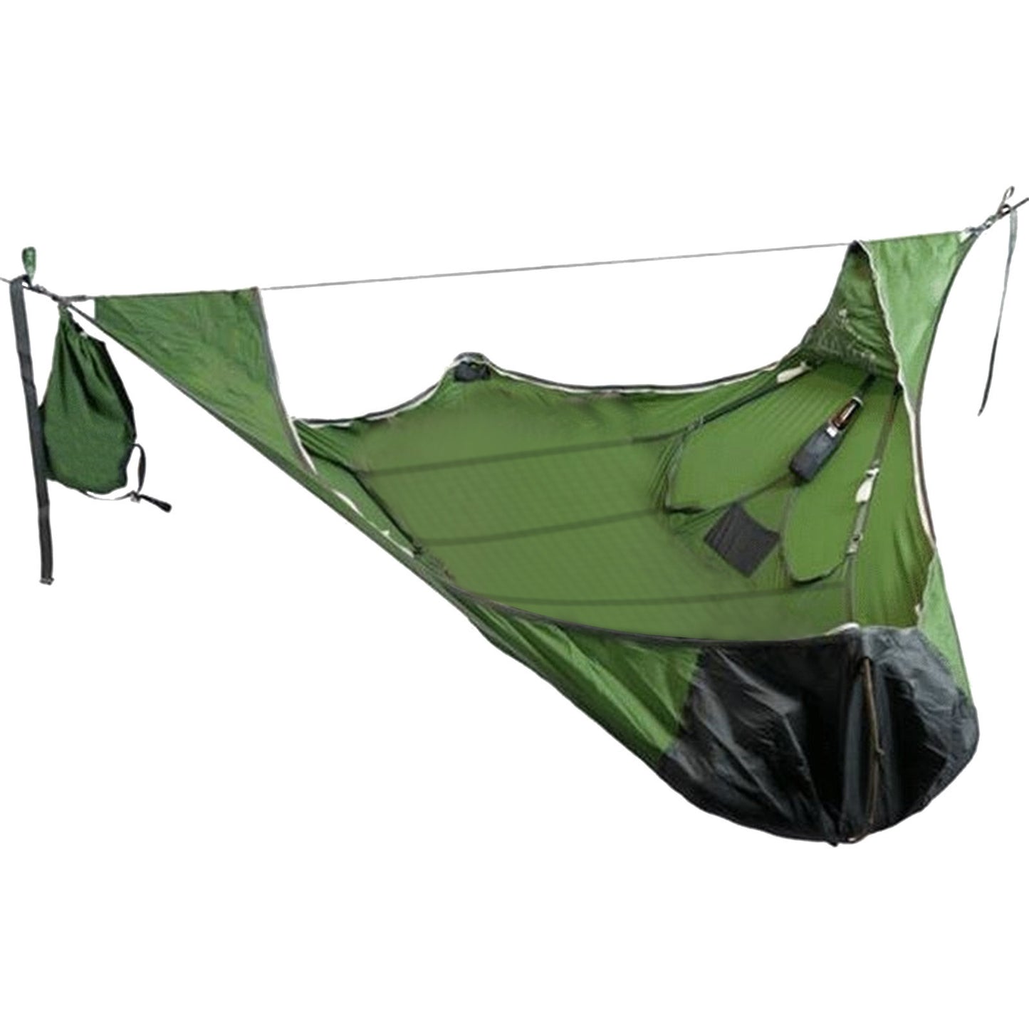 Camping Hammock with Integrated Mosquito Net - Complete Suspension Kit 120kg