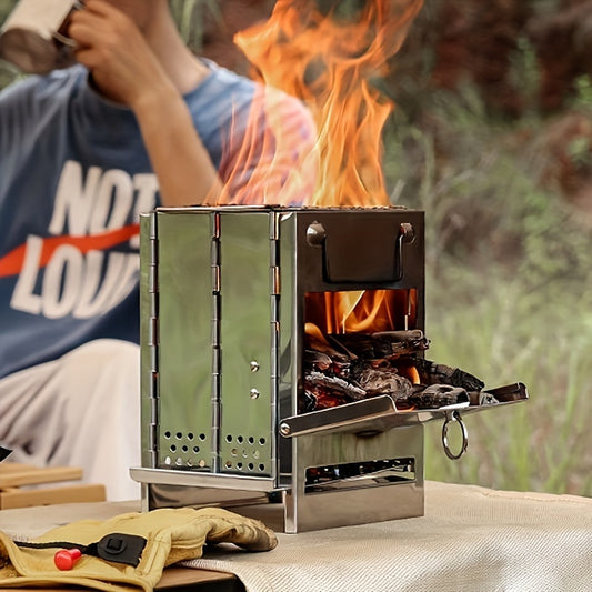 Mini Folding Charcoal Stove Stainless Steel - Portable Stove 850g