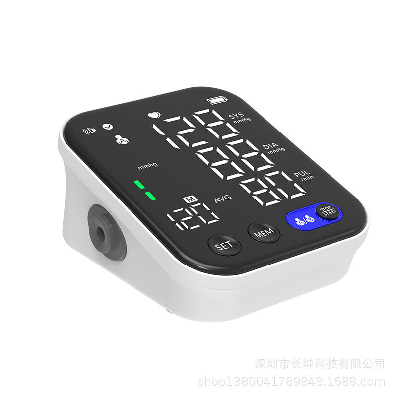 Electronic Upper Arm Blood Pressure Monitor Large LCD Screen - Real-Time Measurement Medical Accuracy