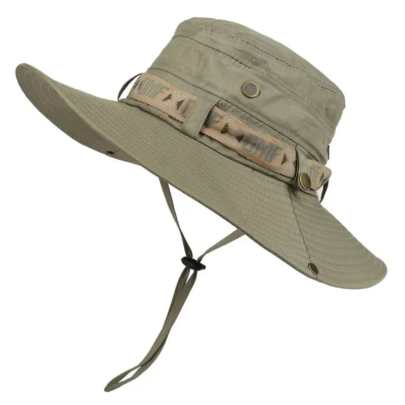 Men's Summer Bucket Hat UV Protection - Panama Safari Polyester Wide Brim