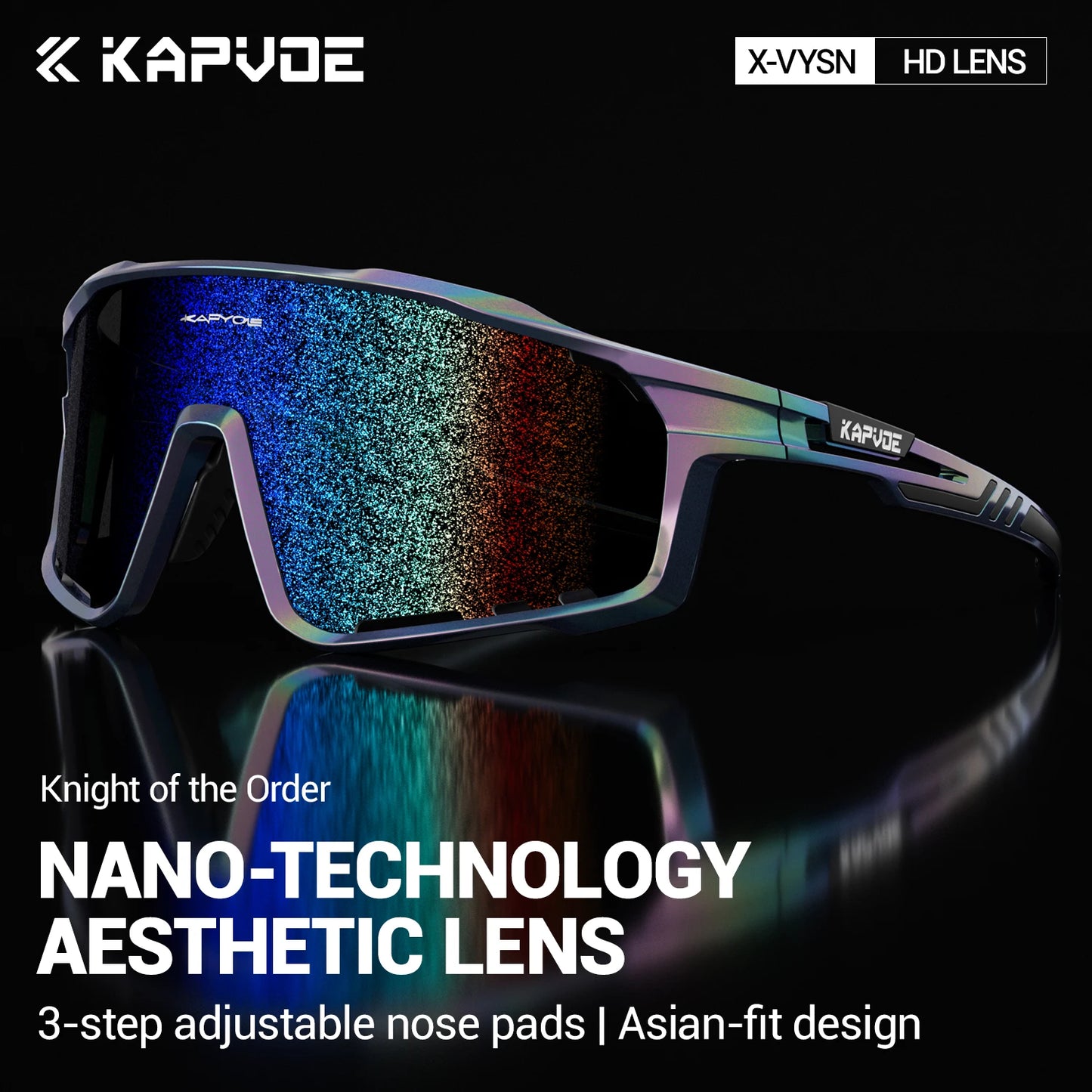 KAPVOE Sports Glasses Nano-Lens UV400 Pro Technology