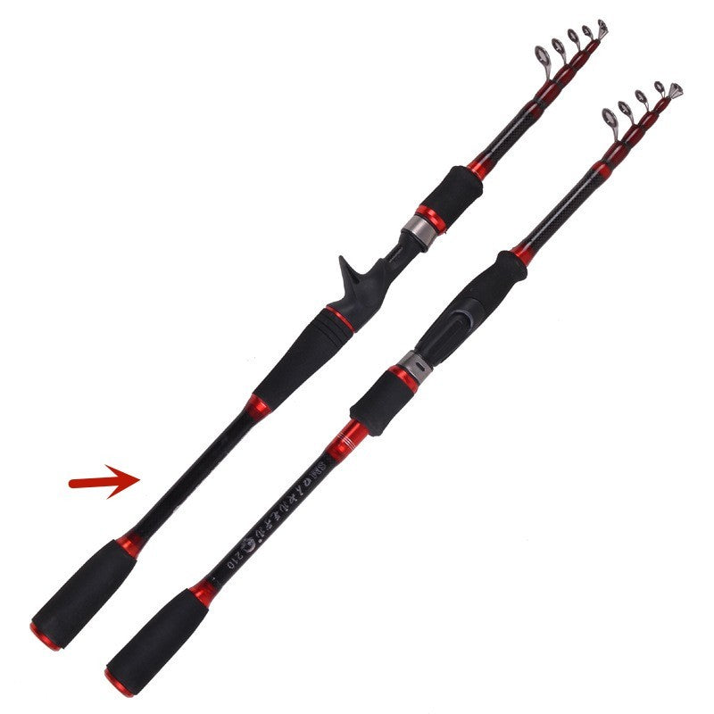 MH Carbon Retractable Fishing Rod - Telescopic 1.8-3.0m